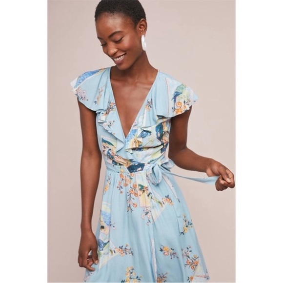 Maeve Anthropologie Rosalia Wrap Dress size 6 - Picture 3 of 8